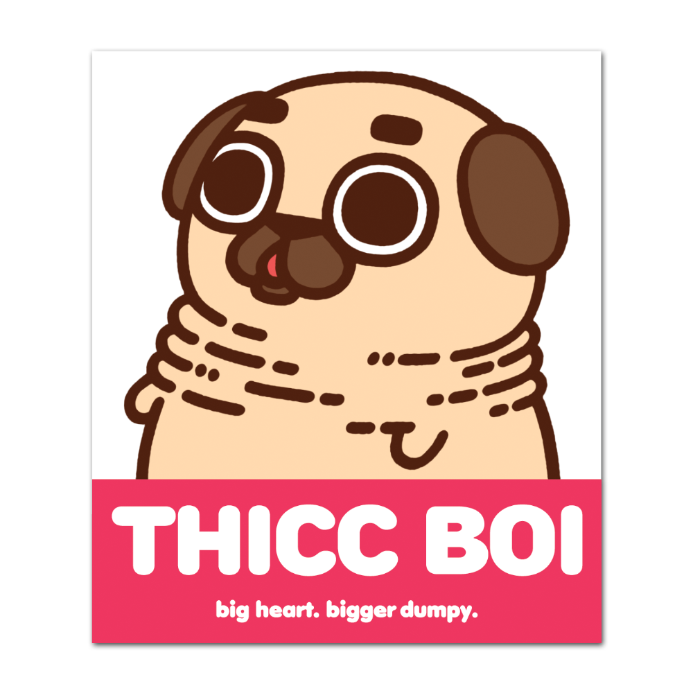 Thicc Boi Puglie Sticker