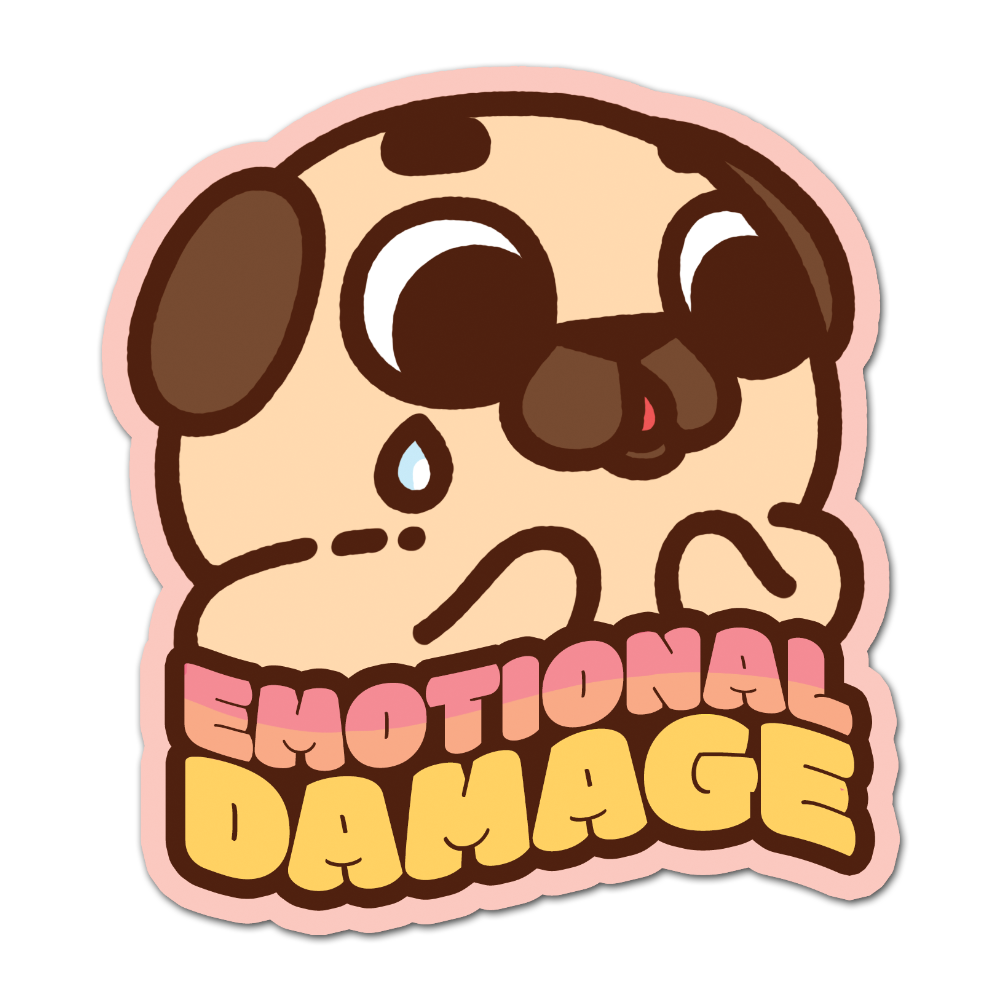 Emotional Damage Puglie Sticker