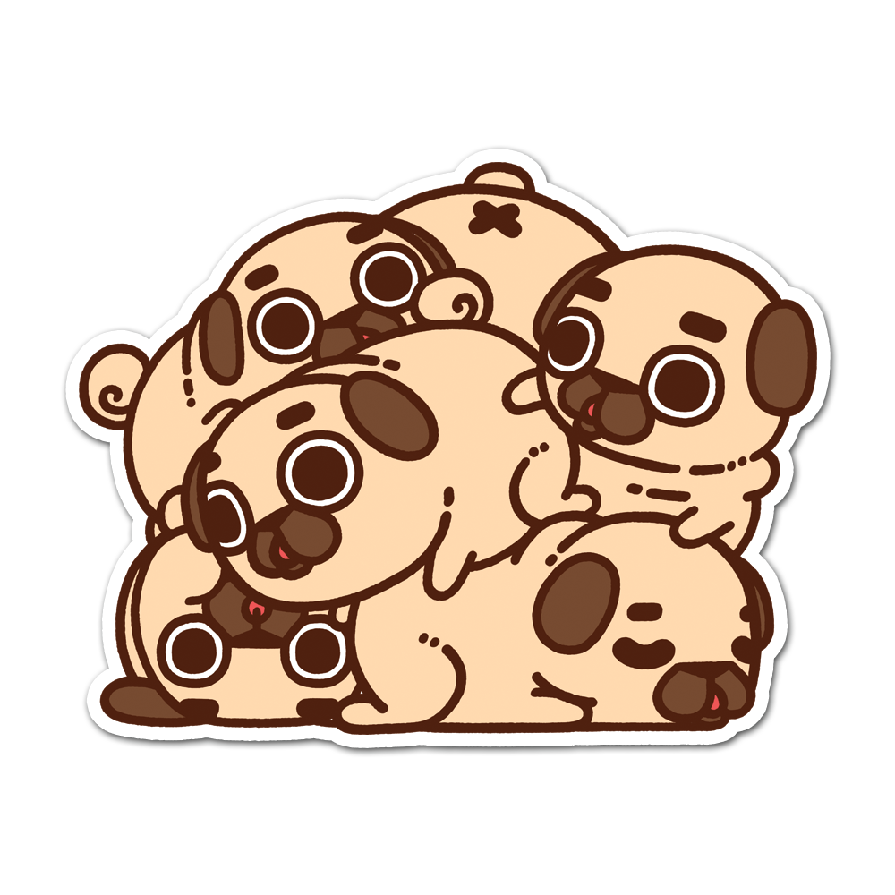Grumblie of Puglies Sticker