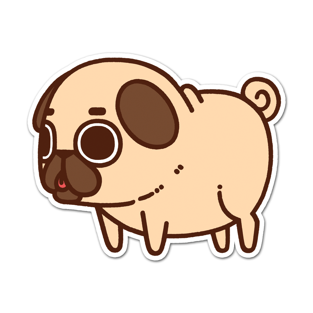 Puglie Pug Sticker