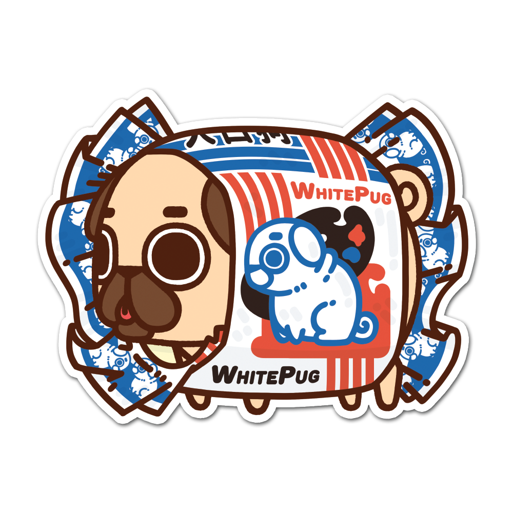 White Rabbit Candy Puglie Sticker