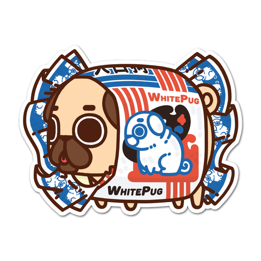 White Rabbit Candy Puglie Sticker